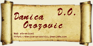 Danica Orozović vizit kartica